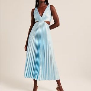 The A&F Giselle Pleated Cutout Maxi Dress- TALL